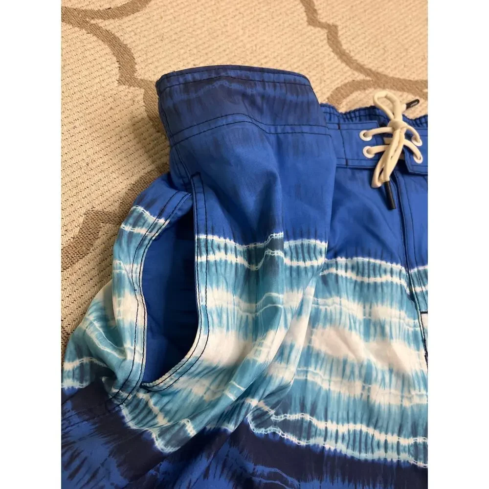 Speedo blue lemonade water repellent UPF 50+ swim trunks, 9” inseam, size XXL